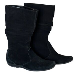 Womens Fenice Natural Soul Naturalizer Suede Leather Boots Size 8 M Mid Calf 12”
